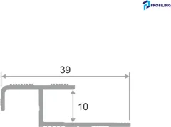 Уголок под плитку Profiling Алюминиевый ПО-02 (2.7м, черный) — фото 6