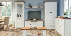 Полка Мебель-Неман Тиволи МН-035-16 (белый структурный/дуб стирлинг) — фото 2