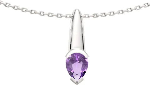 Колье из серебра ZORKA 0550146 (50см, с фианитом)