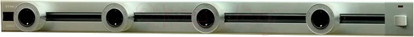 Трековая розетка Track socket Шинопровод 100см + 4 Евро розетки (серебристый)