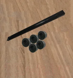 Трековая розетка Track socket Шинопровод 100см + 5 Евро розетки (черный) — фото 2
