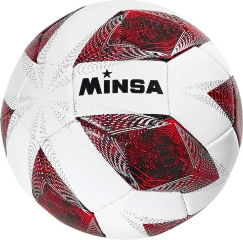 Футбольный мяч Minsa 10971375 (р.5, красный)