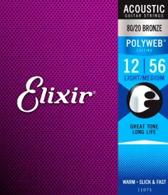 Струны для акустической гитары Elixir Strings 11075 / 12-56 — фото 3