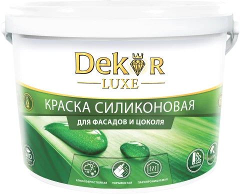 Краска Dekor ВД-АК 111 ГОСТ для фасада (3кг, силиконовая)