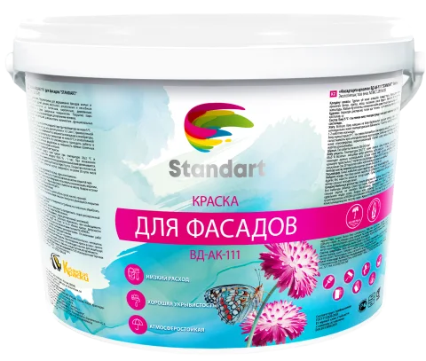 Краска Dekor ВД-АК-111 ГОСТ Standart для фасада 73-037 (2.7кг, белый)