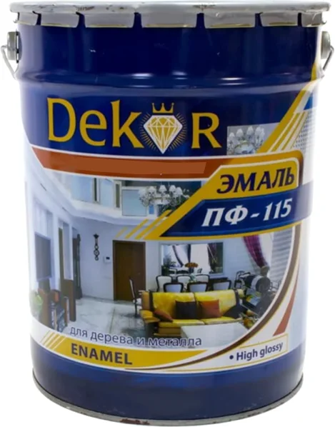 Эмаль Dekor ПФ-115 (20кг, белый матовый)