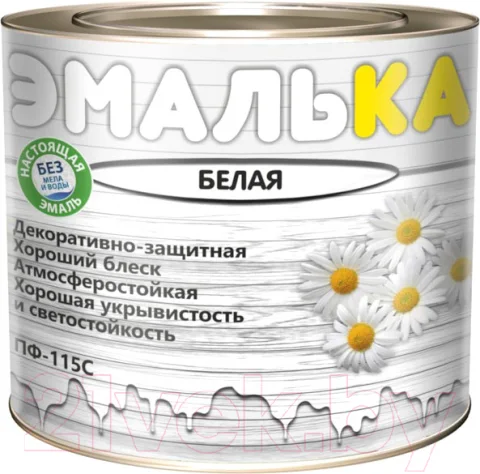 Эмаль Эмалька ПФ-115 С (2л, белый)