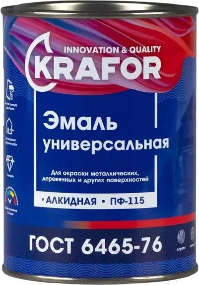Эмаль Krafor ПФ-115 (800г, ярко-зеленый)