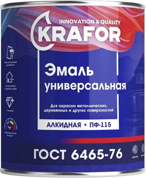 Эмаль Krafor ПФ-115 (1.8кг, бирюзовый)