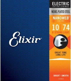 Струны для электрогитары Elixir Strings 12062 10-74 8-String — фото 1