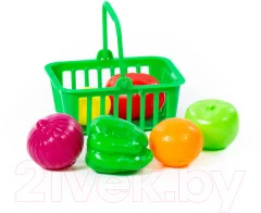 Корзина игрушечная Полесье Набор продуктов №13 с корзинкой / 66749 — фото 2
