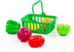Корзина игрушечная Полесье Набор продуктов №13 с корзинкой / 66749 — фото 4