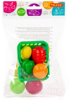 Корзина игрушечная Полесье Набор продуктов №13 с корзинкой / 66749 — фото 6