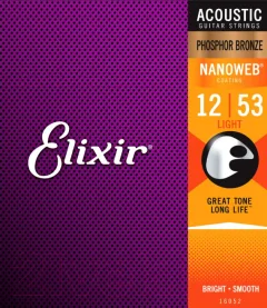 Струны для акустической гитары Elixir Strings 16052 12-53 — фото 1
