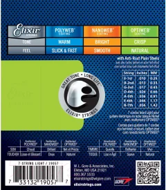 Струны для электрогитары Elixir Strings 19057 Optiweb 10-56 — фото 2