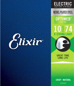 Струны для электрогитары Elixir Strings 19062 10-74 Optiweb 8-String — фото 1