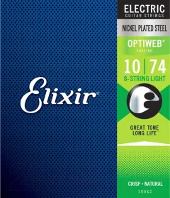 Струны для электрогитары Elixir Strings 19062 10-74 Optiweb 8-String — фото 3