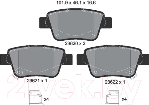 Тормозные колодки Textar 2362002