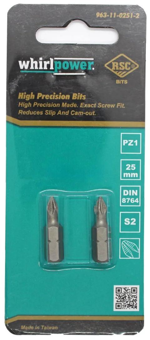 Набор бит WhirlPower 25мм PZ1 / 38LM130020 (2шт)
