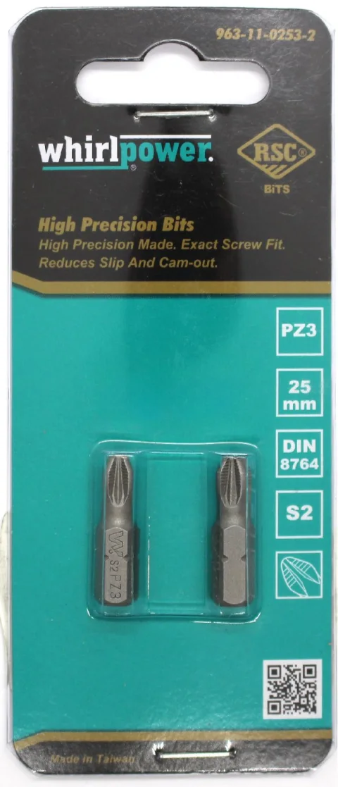 Набор бит WhirlPower 25мм PZ3 / 38LM130022 (2шт)