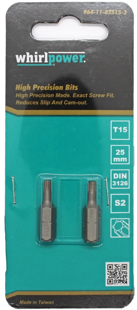 Набор бит WhirlPower 25мм T15 / 38LM1300658 (2шт)