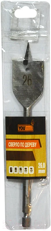 Сверло Yourtools 26мм По дереву Перовое