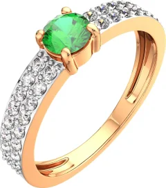 Комплект ювелирных украшений из розового золота ZORKA 3D2098.14K.R, 2D20201.14K.R (р.17.5) — фото 5