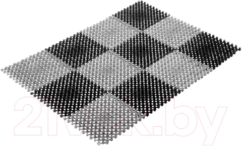 Коврик грязезащитный VORTEX Травка 42x56 / 23005 (черно-серый)
