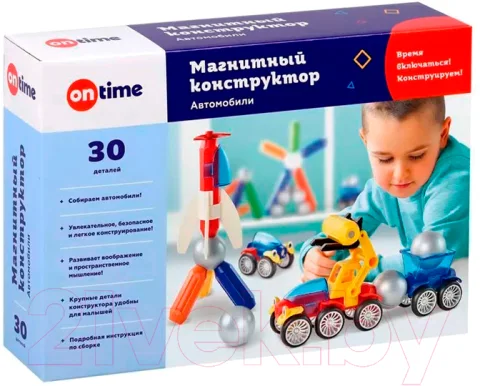 Конструктор магнитный On Time Автомобили / 45152