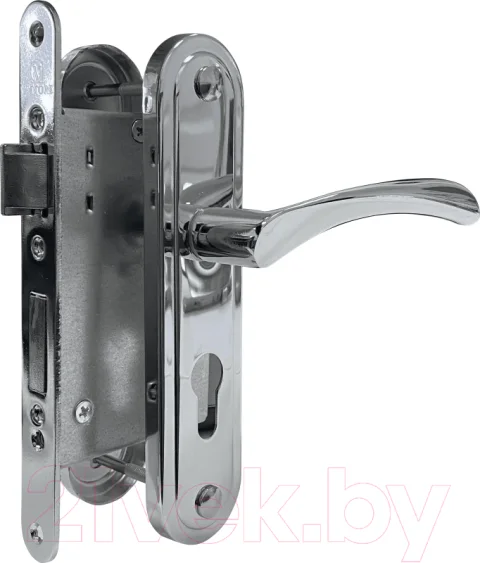 Замок врезной Vettore 5523-2 CP С ручкой (хром)