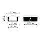 Профиль для светодиодной ленты Gauss Врезной гл 7mm - 2m / BT414 — фото 6