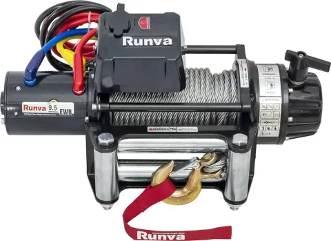 Лебедка автомобильная Runva 9500 lbs 4350кг / EWB9500S (стальной трос)