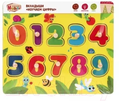 Развивающая игрушка Mapacha Вкладыш. Цифры. Изучаем цифры и фрукты / 962002 — фото 3