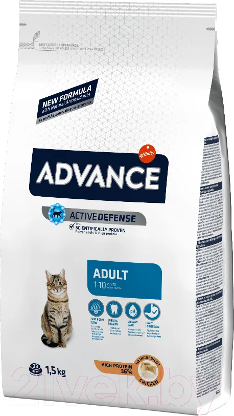 Сухой корм для кошек Advance Adult с курицей и рисом (1.5кг)