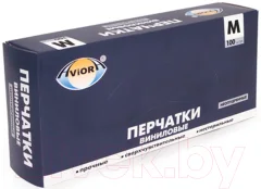 Перчатки одноразовые Aviora Виниловые (M, 100шт) — фото 2