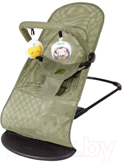 Детский шезлонг Amarobaby Baby Time / AB21-25BT/13 (зеленый)