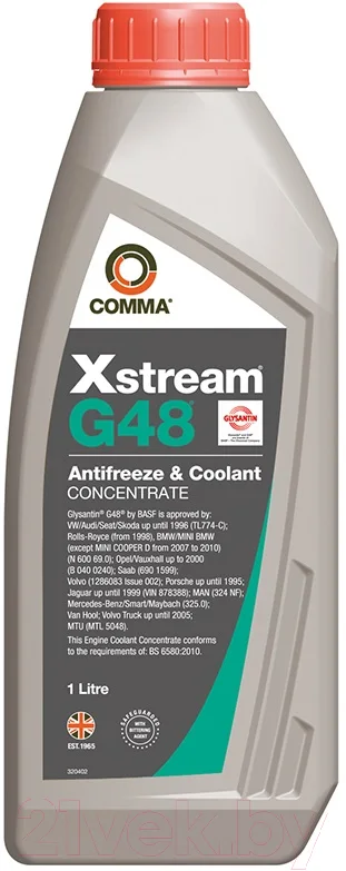 Антифриз Comma BASF Glysantin G48 концентрат / XSG1L (1л, зеленый)