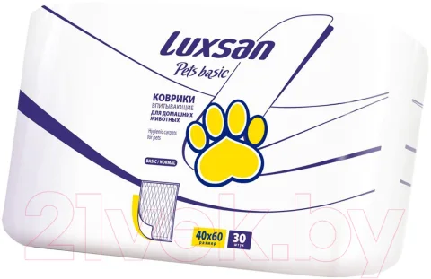 Одноразовая пеленка для животных Luxsan Basic 40x60 (30шт)