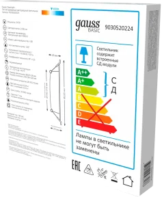 Точечный светильник Gauss Basic Downlight круг 24W 2100m 4000K IP20 225x26 / 9030520224 (белый) — фото 6