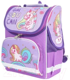 Школьный рюкзак Schoolformat Basic Fairytale Unicorn РЮКЖК-СКЕ (сиреневый) — фото 1