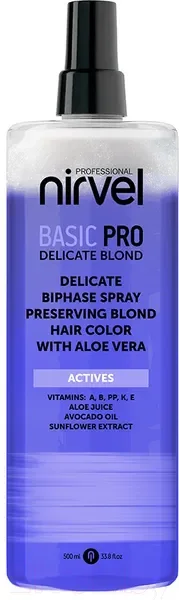 Спрей для волос Nirvel Basic Pro Деликатный для блонда с алоэ вера Двухфазный (500мл) — фото 3
