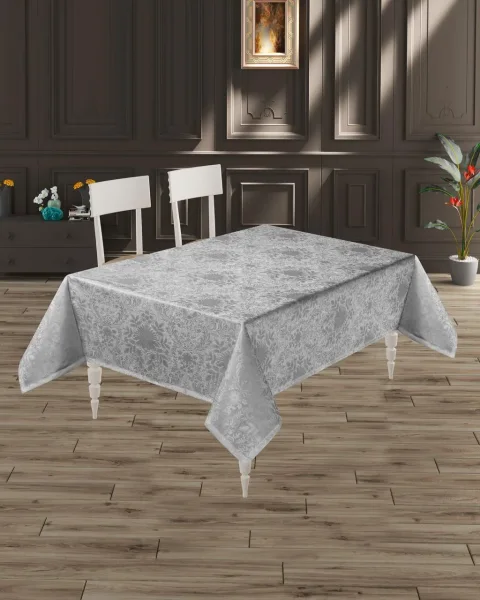 Скатерть DO&CO Begonya 160x220 / 12221 (серый)