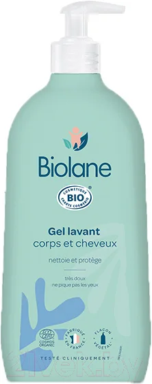 Средство для купания Biolane Органический гель для очищения тела и волос (500мл)