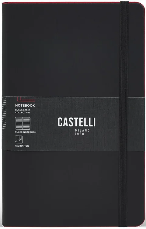 Блокнот CASTELLI Black Laser Red / 0QO4LB-B41 (96л, черный/красный)