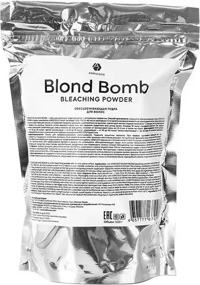Порошок для осветления волос Adricoco Blond Bomb (500г)