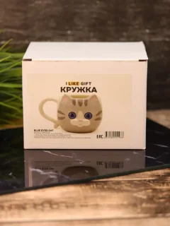 Кружка ILikeGift Blue eyed cat FC25AL031746 (grey) — фото 8
