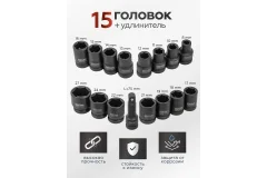 Набор головок слесарных BaumAuto BM-4179-5MPB — фото 3