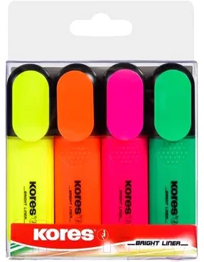 Набор маркеров Kores Bright Liner / 36140.01 (4шт)