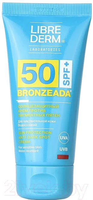 Крем солнцезащитный Librederm Bronzeada для лица и тела против пигментных пятен SPF50 (50мл)