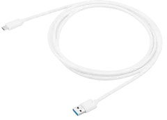 Зарядный кабель Buro BU-USB3.2-AC-1MW USB(m)-USB Type-C(m) (1м, белый) — фото 1